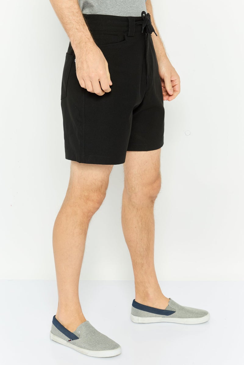 Element Men Regular Fit Plain Shorts, Black - Image 2